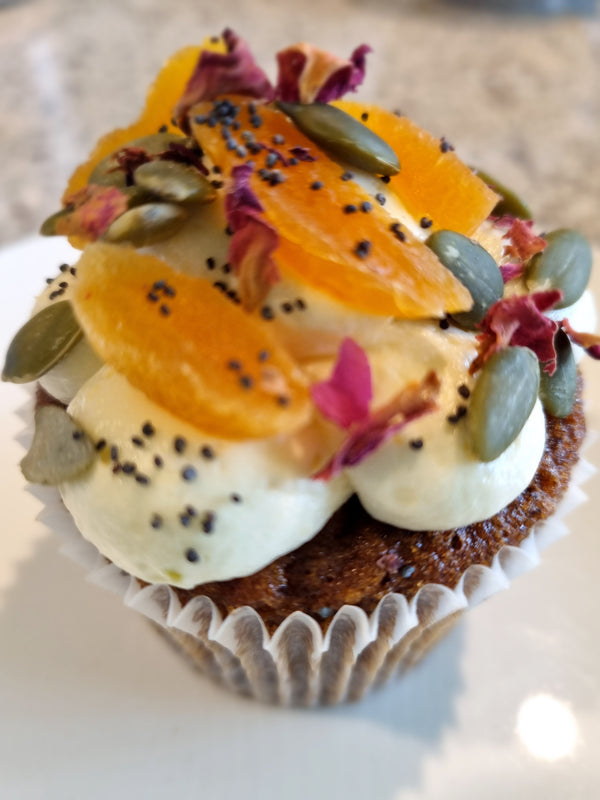Cupcakes - 12 x Carrot and Walnut with Cream Cheese Frosting