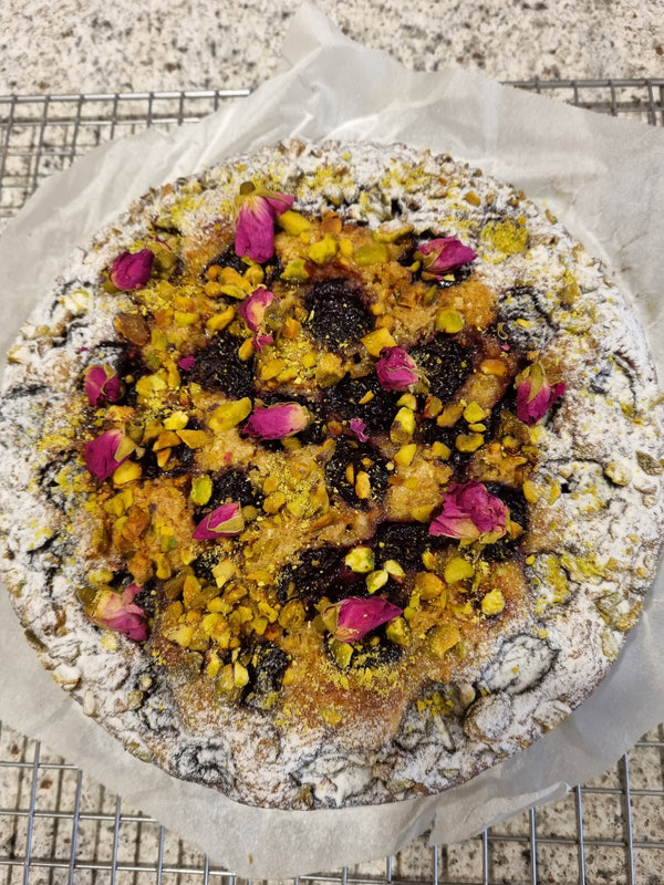 CHERRY, PISTACHIO & COCONUT CAKE (GLUTEN & DAIRY FREE)*