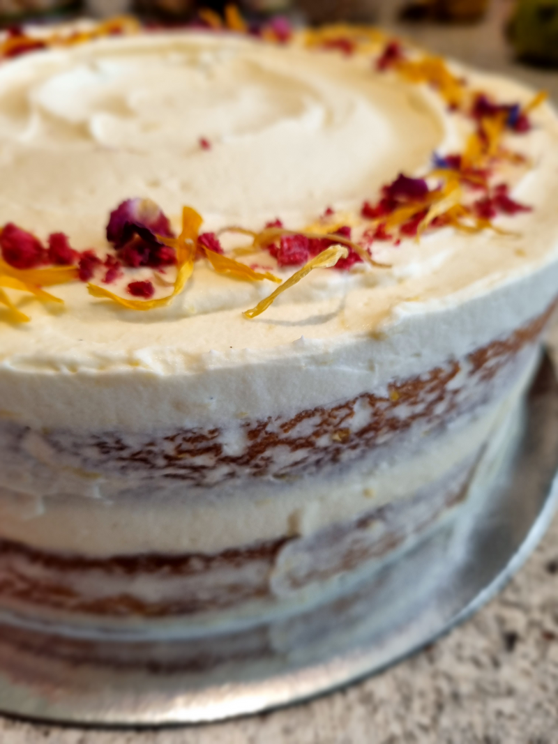 Lemon and Raspberry Layer Cake