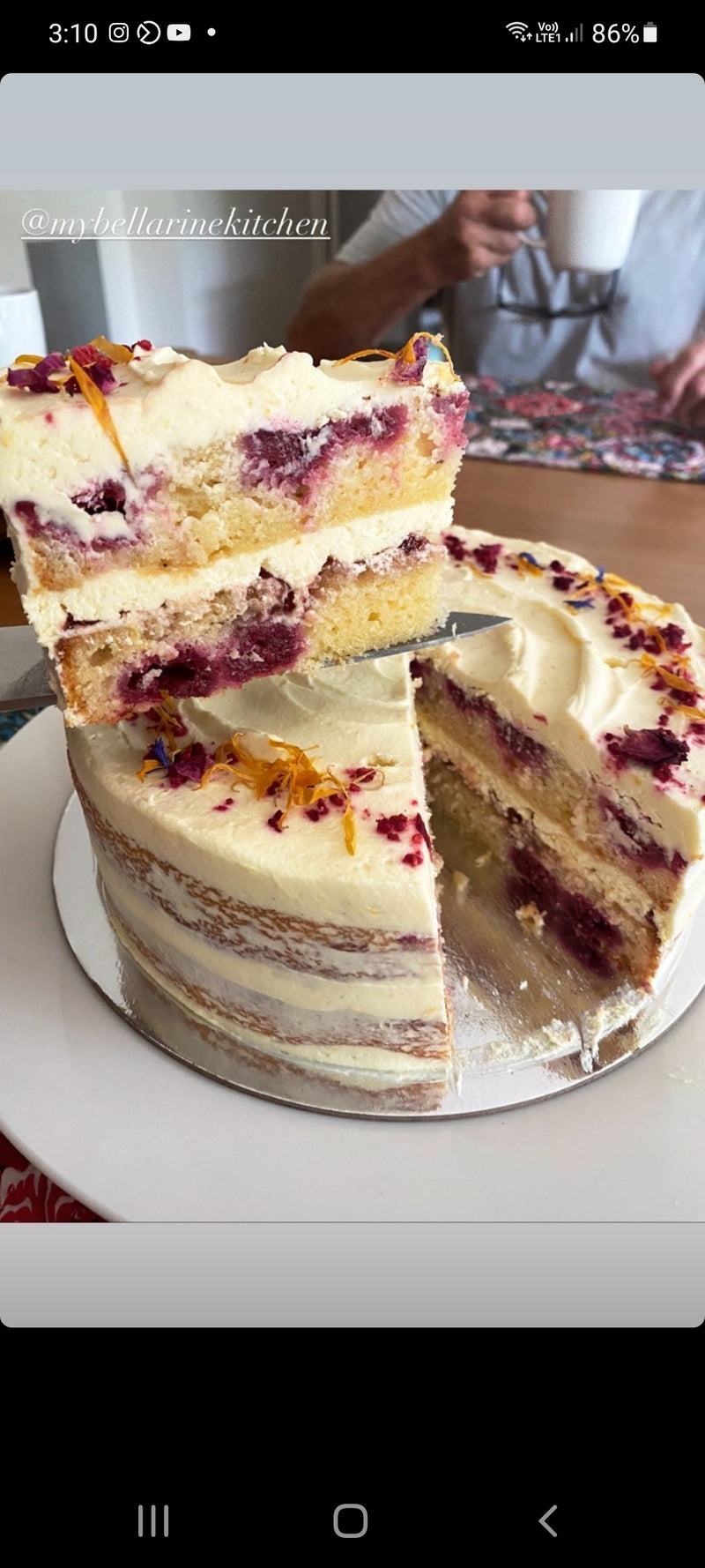 Lemon and Raspberry Layer Cake